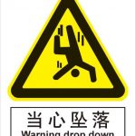 漢盾 HD-BS0122 當心墜落 中英文 ABS工程塑料標識牌